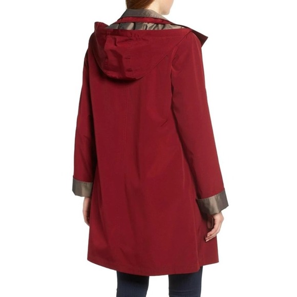 Gallery Merlot Removable Lining/Hood Utility Trench Coat - Picture 2 of 10